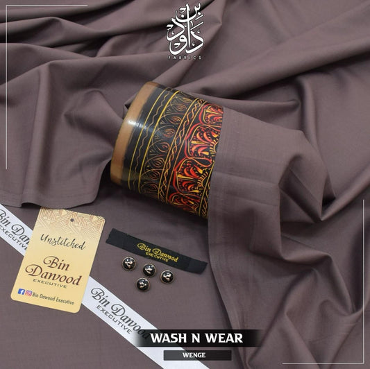 Wenge Men's Unstitched Wash & Wear Shalwar Kameez Fabric