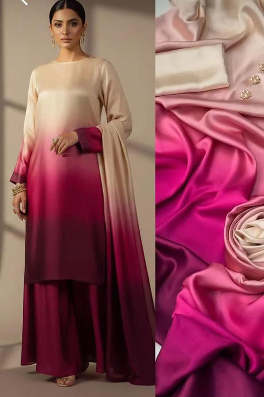 LULUSAR Digital Printed Shamooz Silk 3PC Suit – Premium Silk Collection