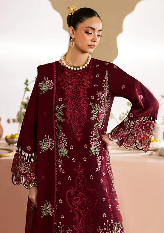 Premium Air-Jet Dhanak 3PC Heavy Embroidered Suit – Mahnur | Winter Collection 2026-27