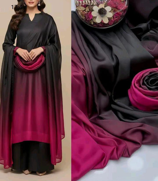 LULUSAR Digital Printed Shamooz Silk 3PC Suit – Premium Silk Collection