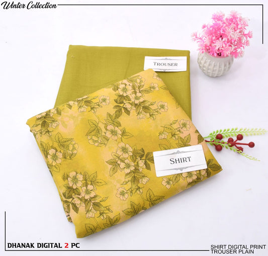 Mubashar Shafique Fabrics | Winter Digital Print Dhanak 2PC Suit