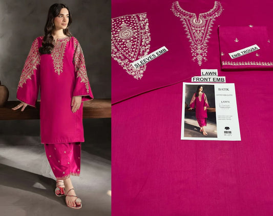 Premium Lawn 2PC Embroidered Suit – Summer Collection 2026