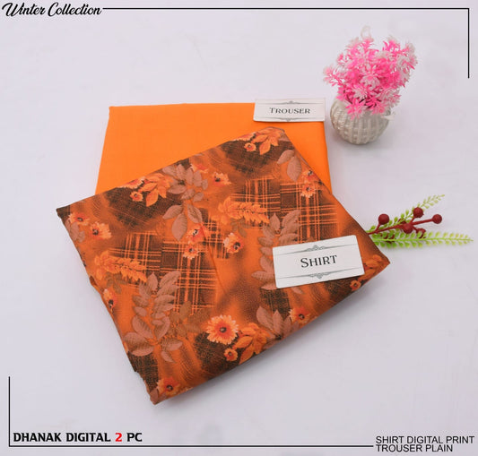 Mubashar Shafique Fabrics | Winter Digital Print Dhanak 2PC Suit