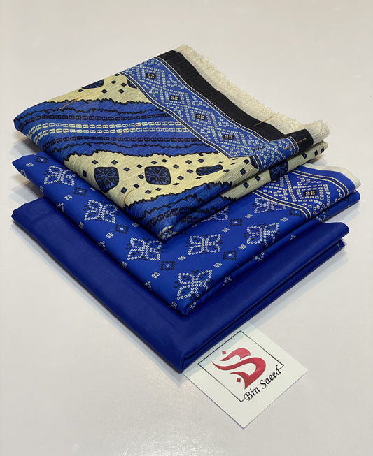 Bin Saeed Fresh Summer Prints 3PC Lawn Suit with Bana Dora Dupatta – Summer Collection 2026