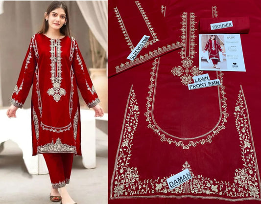 Premium Lawn 2PC Embroidered Suit – Summer Collection 2026