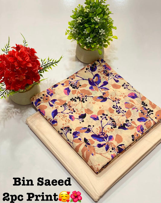 BIN SAEED Digital Print 2PC Lawn Suit – Summer Collection 2026