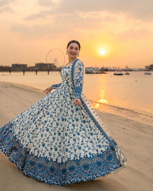 Viral 2026 Premium Lawn Heavy Embroidered 3PC Suit with Cutwork Net Dupatta