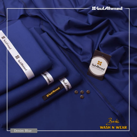 GUL AHMED Men’s Luxury Boski Wash & Wear Unstitched Suit | Collection 2026