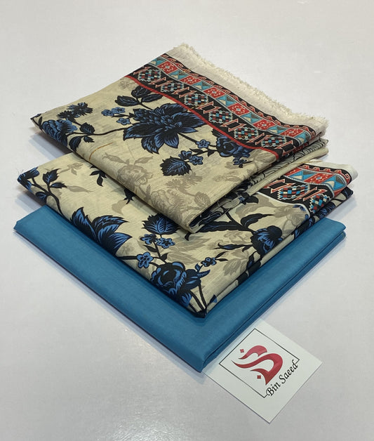 Bin Saeed Fresh Summer Prints 3PC Lawn Suit with Bana Dora Dupatta – Summer Collection 2026