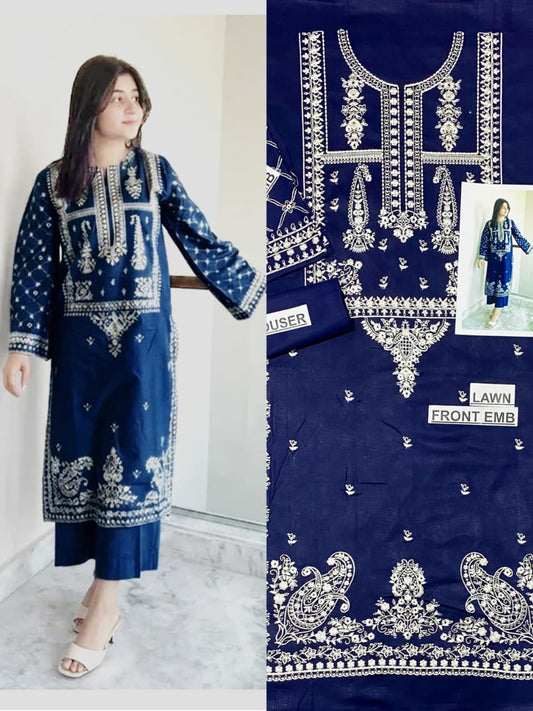 Premium Lawn 2PC Embroidered Suit – Summer Collection 2026