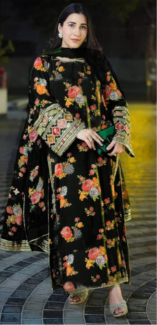 Digital Printed Lawn 3PC Suit with Chiffon Dupatta – Summer Collection 2026
