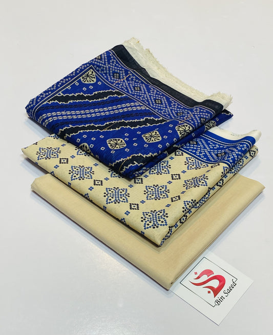 Bin Saeed Fresh Summer Prints 3PC Lawn Suit with Bana Dora Dupatta – Summer Collection 2026