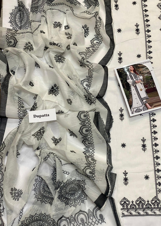 Off-White Ethnic Mandala Embroidered Lawn Collection