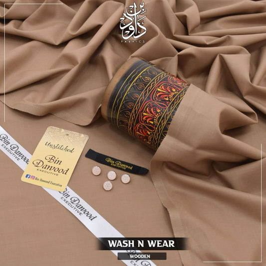 Wooden Men's Unstitched Wash & Wear Shalwar Kameez Fabric