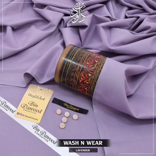Lavender Men's Unstitched Wash & Wear Shalwar Kameez Fabric