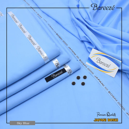 BAREEZE Premium 4 Season Gents Unstitched Boski Wash & Wear Suit