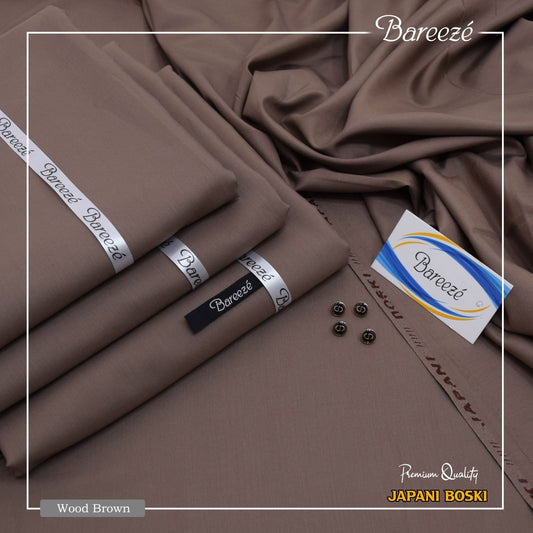 BAREEZE Premium 4 Season Gents Unstitched Boski Wash & Wear Suit