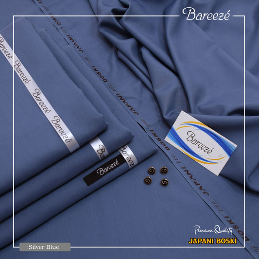 BAREEZE Premium Men's 4 Season Gents Unstitched Boski Wash & Wear Suit