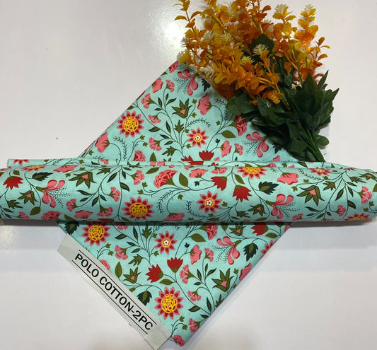 2PC Digital Printed Cambric Cotton Suit