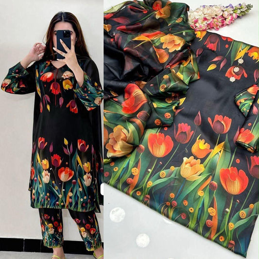 LULUSAR Digital Printed Shamooz Silk 3PC Suit – Premium Silk Collection