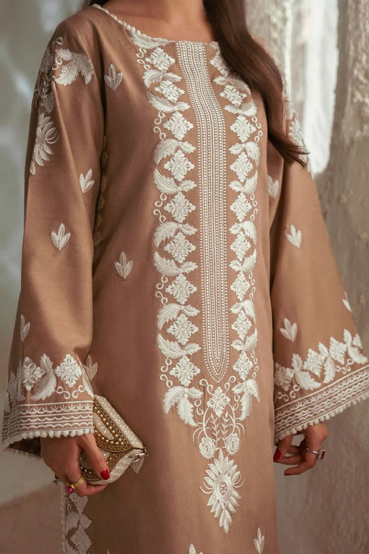 Premium Air-Jet Dhanak 3PC Heavy Embroidered Suit – Jazmin | Winter Collection 2026-27