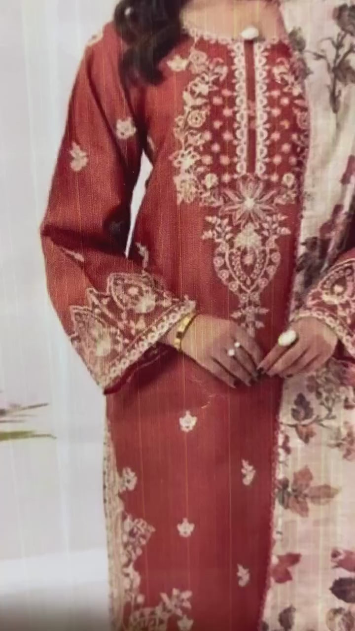 MOHAGNI 420 – Premium Air-Jet Dhanak 3PC Embroidered Suit | Winter Collection 2026-27
