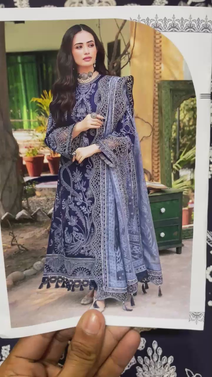 JAZMIN Premium Air-Jet Dhanak 3PC Embroidered Suit | Winter Collection 2026-27