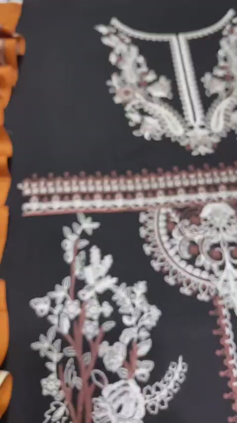 MARIA B Premium Air-Jet Dhanak 3PC Embroidered Suit – Winter Collection 2026-27