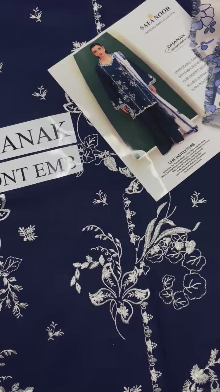 SAFA NOOR 3PC Casual Winter Suit – Premium Air-Jet Dhanak | Winter Collection 2026-27