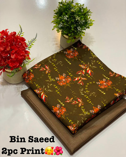BIN SAEED Digital Print 2PC Lawn Suit – Summer Collection 2026