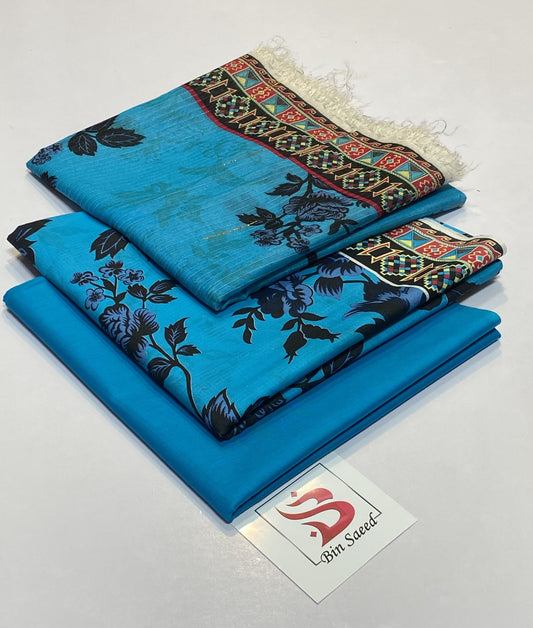 Bin Saeed Fresh Summer Prints 3PC Lawn Suit with Bana Dora Dupatta – Summer Collection 2026