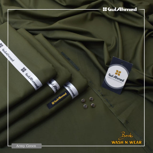 GUL AHMED Men’s Luxury Boski Wash & Wear Unstitched Suit | Collection 2026