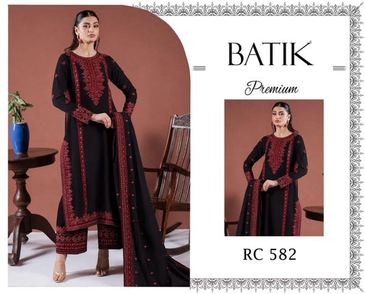 Premium Air-Jet Dhanak 3PC Heavy Embroidered Suit | Winter Collection 2026-27