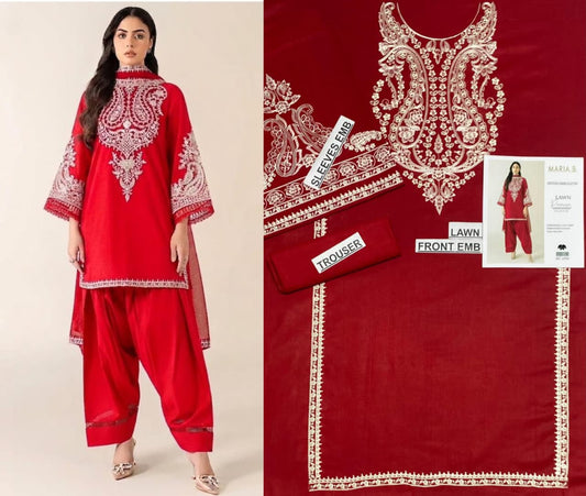 Premium Lawn 2PC Embroidered Suit – Summer Collection 2026