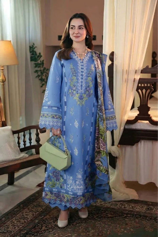 QALAMKAR Premium Air-Jet Dhanak 3PC Embroidered Suit | Winter Collection 2026-27