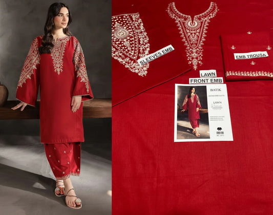 Premium Lawn 2PC Embroidered Suit – Summer Collection 2026