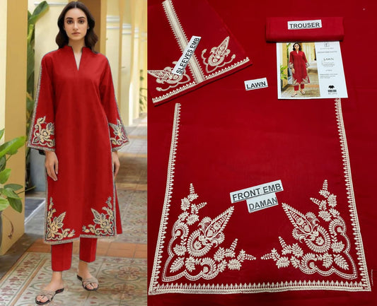 Premium Lawn 2PC Embroidered Suit – Summer Collection 2026