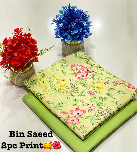 BIN SAEED Digital Print 2PC Lawn Suit – Summer Collection 2026