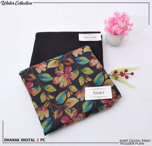 Mubashar Shafique Fabrics | Winter Digital Print Dhanak 2PC Suit