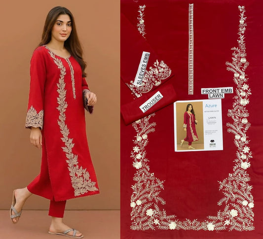Premium Lawn 2PC Embroidered Suit – Summer Collection 2026
