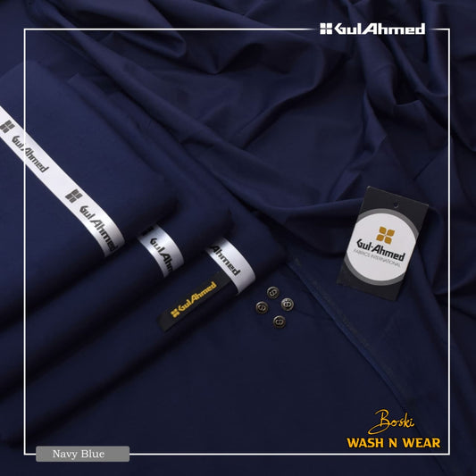 GUL AHMED Men’s Luxury Boski Wash & Wear Unstitched Suit | Collection 2026