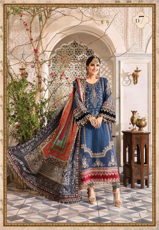 MARIA B Chiffon Premium Version – Heavy Embroidered 3PC Suit