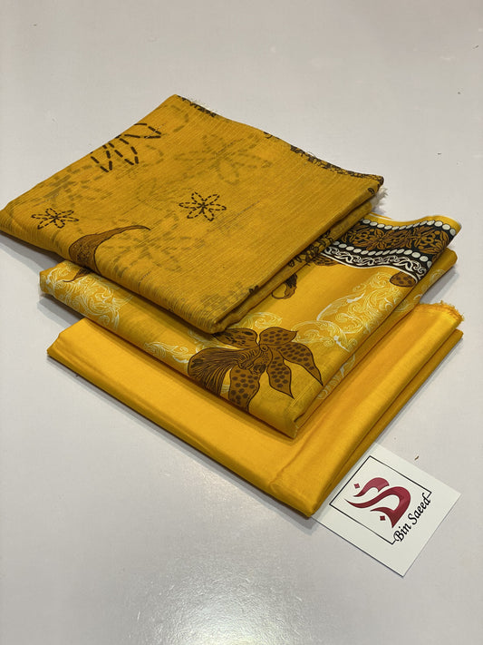 Bin Saeed Fresh Summer Prints 3PC Lawn Suit with Bana Dora Dupatta – Summer Collection 2026