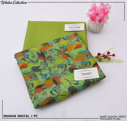 Mubashar Shafique Fabrics | Winter Digital Print Dhanak 2PC Suit