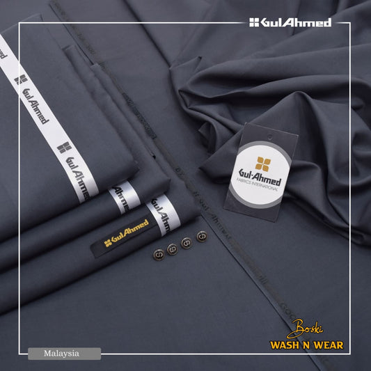 GUL AHMED Men’s Luxury Boski Wash & Wear Unstitched Suit | Collection 2026