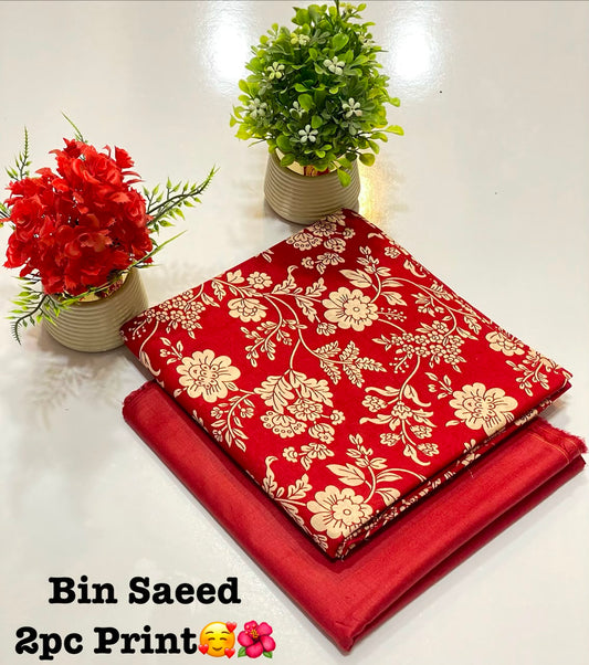 BIN SAEED Digital Print 2PC Lawn Suit – Summer Collection 2026