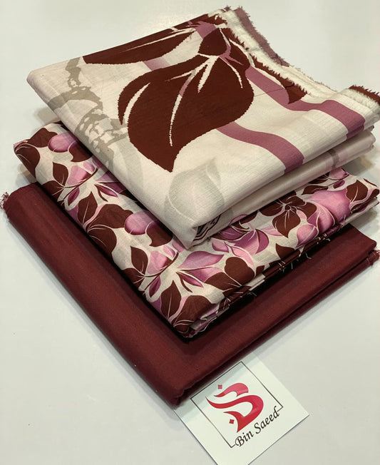 Bin Saeed Fresh Summer Prints 3PC Lawn Suit with Bana Dora Dupatta – Summer Collection 2026
