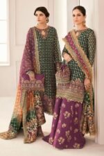 Baroque Unstitched Replica – Premium Organza 3PC Embroidered Suit with Shamooz Silk Trouser