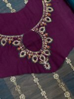 Baroque Unstitched Replica – Premium Organza 3PC Embroidered Suit with Shamooz Silk Trouser - Image 7