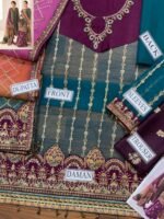 Baroque Unstitched Replica – Premium Organza 3PC Embroidered Suit with Shamooz Silk Trouser - Image 8